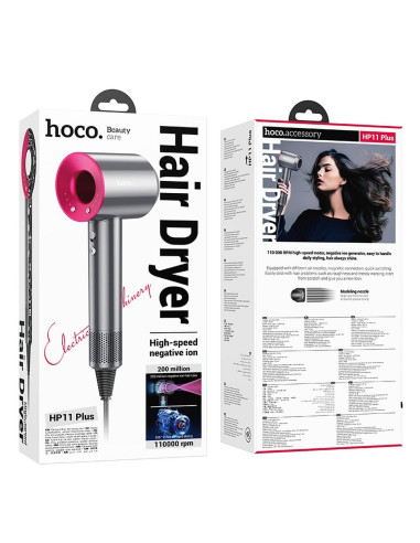 HOCO negative ion hair dryer HP11 Plus rose red