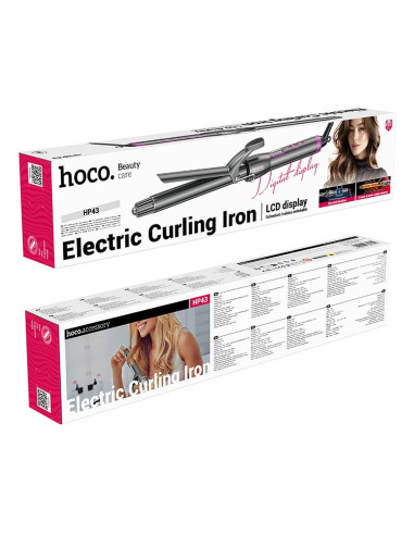 HOCO electric manual curling iron with digital display HP43 gray