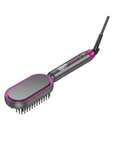 HOCO electric straightening hair comb with digital display HP44 rose red