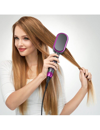 HOCO electric straightening hair comb with digital display HP44 rose red