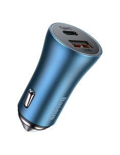 BASEUS chargeur de voiture USB A + Type C + câble Type C vers Ligthning PD QC4.0 3A 40W TZCCJD-03 bleu 2