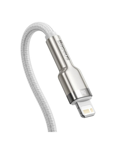 BASEUS cable Type C vers Apple Lightning 8 broches PD20W Power Delivery Cafule Metal Cable CATLJK-B02 2 mètres blanc