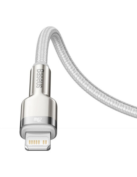 BASEUS cable Type C vers Apple Lightning 8 broches PD20W Power Delivery Cafule Metal Cable CATLJK-B02 2 mètres blanc