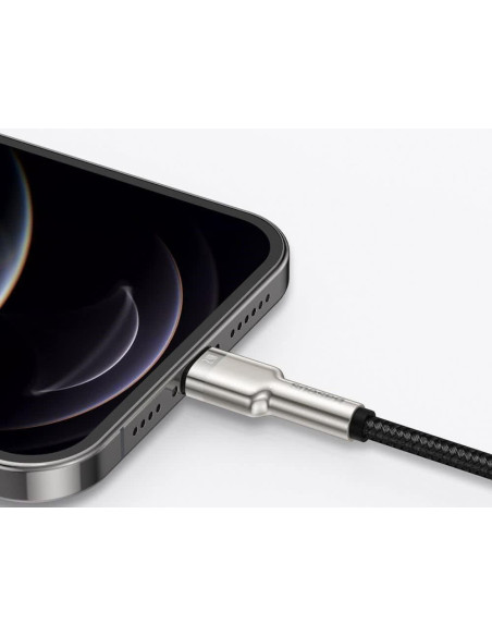 BASEUS USB A à Lightning 2.4A Cafule Métal 1 m câble de voiture