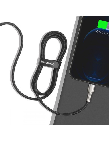 BASEUS USB A à Lightning 2.4A Cafule Métal 1 m câble de voiture