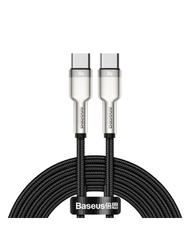 BASEUS cable Type C pour Type C PD100W Power Delivery Cafule Metal Cable CATJK-D01 2m noir