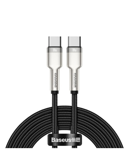 BASEUS cable Type C pour Type C PD100W Power Delivery Cafule Metal Cable CATJK-D01 2m noir