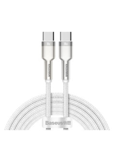 BASEUS cable Type C pour Type C PD100W Power Delivery Cafule Metal Cable CATJK-D02 2 m blanc