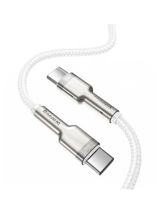 BASEUS cable Type C pour Type C PD100W Power Delivery Cafule Metal Cable CATJK-D02 2 m blanc 2
