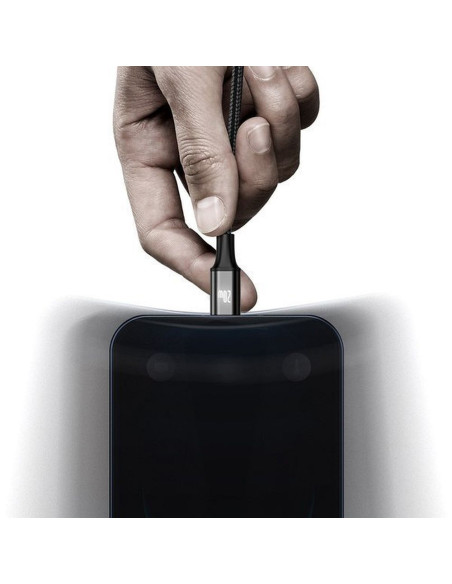 BASEUS Câble 3-en-1 Type C vers Micro USB / Lightning / Type C 20W CAMLT-SC01 1.5 m noir