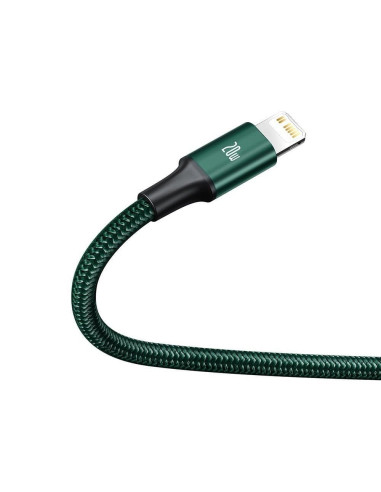 BASEUS Câble 3-en-1 Type C vers Micro USB / Lightning / Type C PD 20W CAMLT-SC06 1.5 m vert
