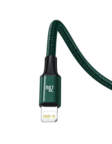 BASEUS Câble 3-en-1 Type C vers Micro USB / Lightning / Type C PD 20W CAMLT-SC06 1.5 m vert
