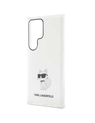 Véritable KARL LAGERFELD Case KLHCS24LHNCHTCT pour SAMSUNG S24 Ultra (IML NFT CHOUPETTE) transparent