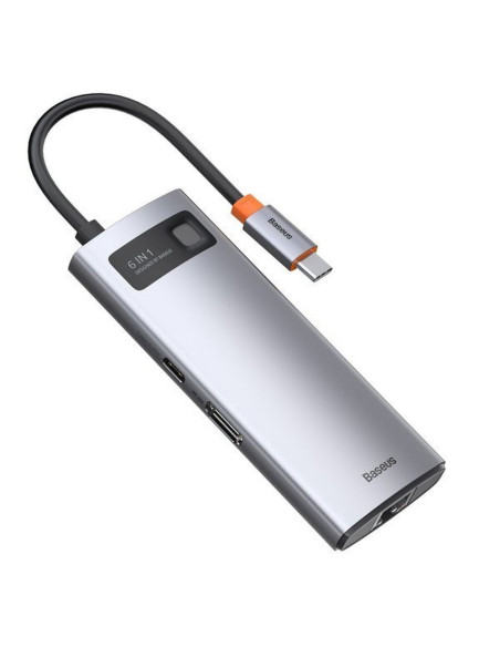 Adaptateur BASEUS HUB 6in1 Type C CAHUB-CW0G gris