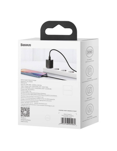 Chargeur secteur BASEUS Type C PD QC3.0 3A 30W CCSUP-J01/CCCJG30CE noir
