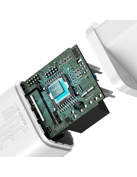 Chargeur secteur BASEUS Type C PD QC3.0 3A 30W CCSUP-J02/CCCJG30CE blanc