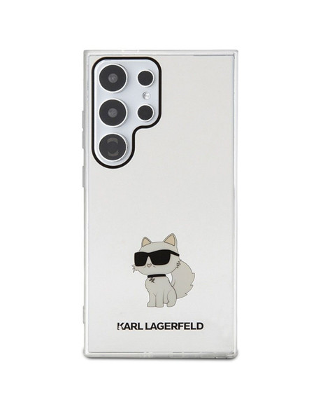 Véritable KARL LAGERFELD Case KLHCS24LHNCHTCT pour SAMSUNG S24 Ultra (IML NFT CHOUPETTE) transparent