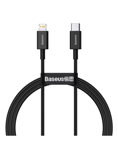 BASEUS cable Type C pour Apple Lightning 8-pin PD20W Superior Series Fast Charging CATLYS-A01 1 m noir