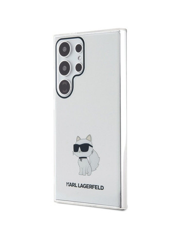 Véritable KARL LAGERFELD Case KLHCS24LHNCHTCT pour SAMSUNG S24 Ultra (IML NFT CHOUPETTE) transparent