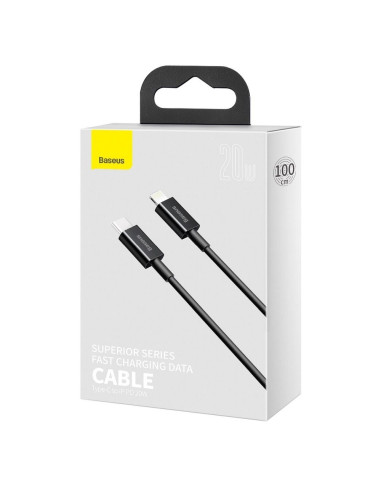BASEUS cable Type C pour Apple Lightning 8-pin PD20W Superior Series Fast Charging CATLYS-A01 1 m noir