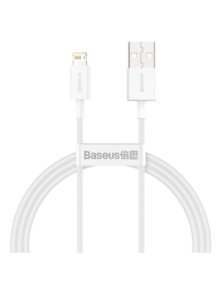 BASEUS cable USB pour Apple Lightning 8-pin 2,4A Superior Series Fast Charging CALYS-A02 1m blanc