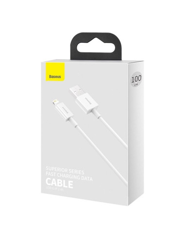 BASEUS cable USB pour Apple Lightning 8-pin 2,4A Superior Series Fast Charging CALYS-A02 1m blanc