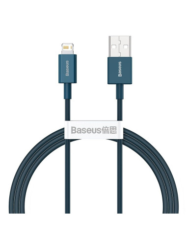 BASEUS Câble bleu 1m USB A vers Lightning 2.4A supérieur CALYS-A03