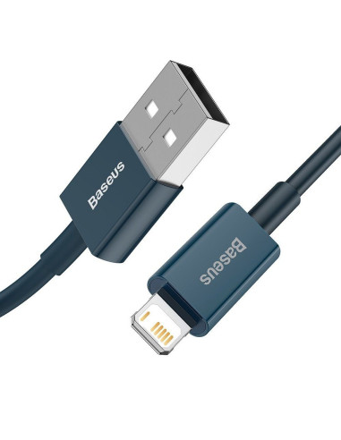 BASEUS Câble bleu 1m USB A vers Lightning 2.4A supérieur CALYS-A03
