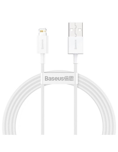 BASEUS cable USB pour Apple Lightning 8-pin 2,4A Superior Series Fast Charging CALYS-B02 1,5m blanc