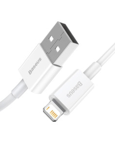 BASEUS cable USB pour Apple Lightning 8-pin 2,4A Superior Series Fast Charging CALYS-B02 1,5m blanc 2