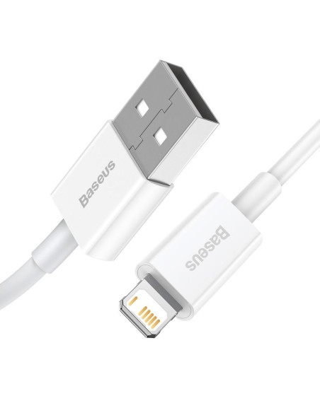 BASEUS cable USB pour Apple Lightning 8-pin 2,4A Superior Series Fast Charging CALYS-B02 1,5m blanc
