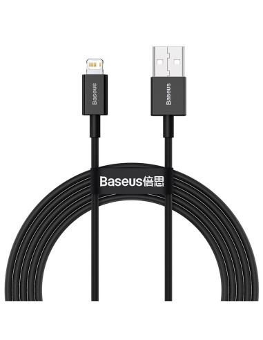 BASEUS cable USB pour Apple Lightning 8-pin 2,4A Superior Series Fast Charging CALYS-C01 2m noir