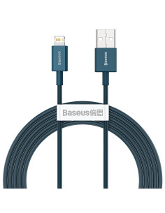 BASEUS Câble USB A vers Lightning 2.4A supérieur CALYS-C03 2m bleu