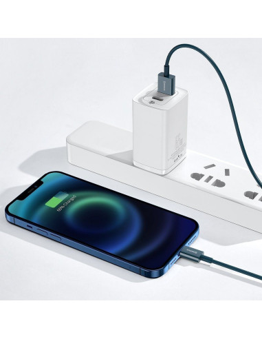 BASEUS Câble USB A vers Lightning 2.4A supérieur CALYS-C03 2m bleu