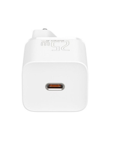 Chargeur secteur BASEUS Type C + câble Type C vers Type C PD QC3.0 3A 25W TZCCSUP-L02 blanc