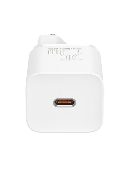 Chargeur secteur BASEUS Type C + câble Type C vers Type C PD QC3.0 3A 25W TZCCSUP-L02 blanc