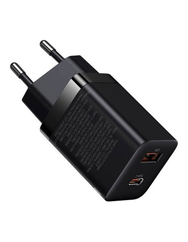BASEUS USB A + Type C PD QC3.0 Chargeur secteur 30W CCSUPP-E01/CCCJG30UE noir