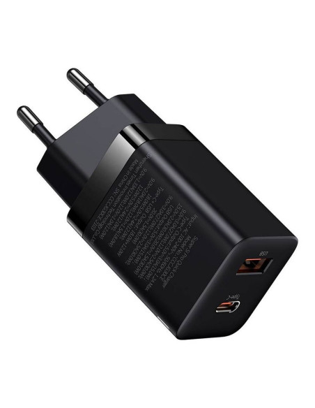 BASEUS USB A + Type C PD QC3.0 Chargeur secteur 30W CCSUPP-E01/CCCJG30UE noir