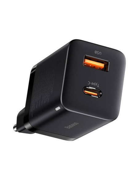 BASEUS USB A + Type C PD QC3.0 Chargeur secteur 30W CCSUPP-E01/CCCJG30UE noir