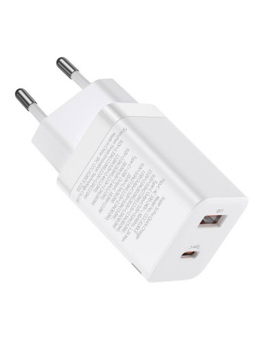 BASEUS USB A + Type C PD QC3.0 Chargeur secteur 30W CCSUPP-E02/CCCJG30UE blanc