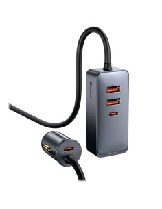 Chargeur de voiture BASEUS 2 x USB A +2 x Type C avec câble PD3.0 QC4.0 3A 120W CCBT-A0G 1,5 m gris 2