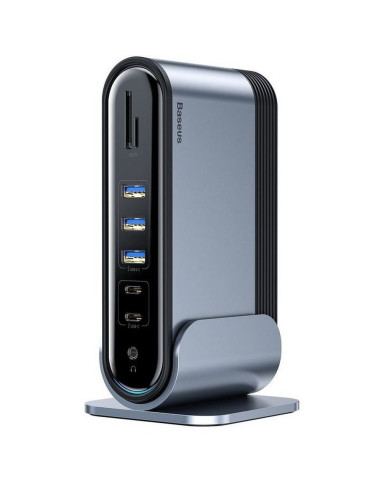 BASEUS HUB Station multifonctions 16en1 Type C pour 3xUSB 3.0 + 2xUSB 2.0 + Type C + VGA + 4K + DC Power + RJ45 + SD + Audio CAH