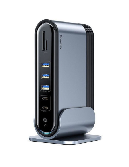BASEUS HUB Station multifonctions 16en1 Type C pour 3xUSB 3.0 + 2xUSB 2.0 + Type C + VGA + 4K + DC Power + RJ45 + SD + Audio CAH