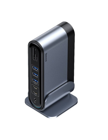 BASEUS HUB Station multifonctions 16en1 Type C pour 3xUSB 3.0 + 2xUSB 2.0 + Type C + VGA + 4K + DC Power + RJ45 + SD + Audio CAH