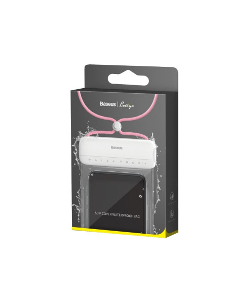 BASEUS Etui universel imperméable Lets Slip IPX8 ACFSD-D24 blanc-rose