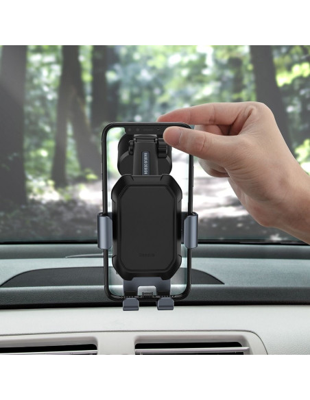 BASEUS support voiture a gravitation sur la sur la vitre/ tableau de bord TANK noir SUYL-TK01