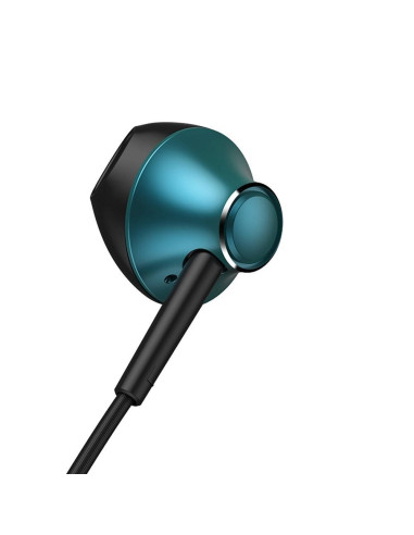Écouteurs filaires BASEUS avec jack 3,5 mm et microphone Encok H06 vert