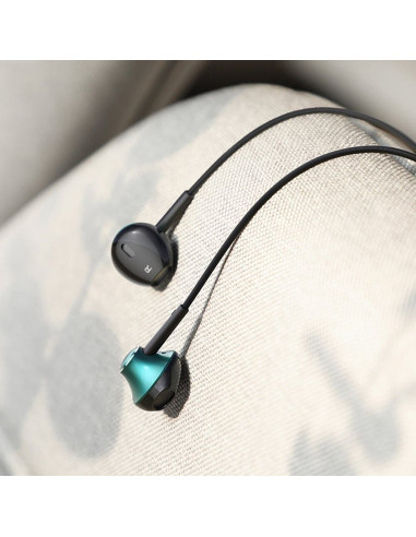 Écouteurs filaires BASEUS avec jack 3,5 mm et microphone Encok H06 vert