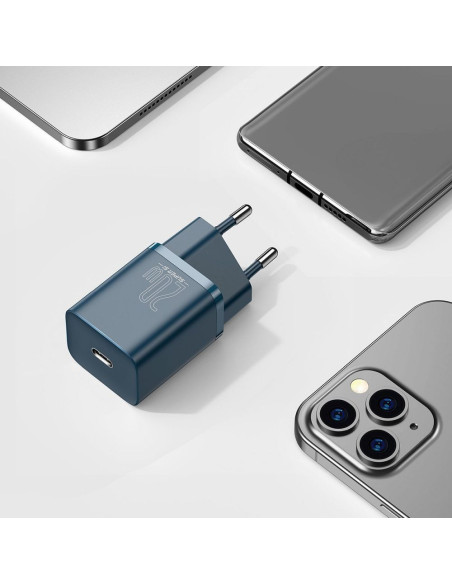 Chargeur secteur BASEUS Type C PD QC3.0 3A 20W CCSUP-B03/CCCJGCE bleu
