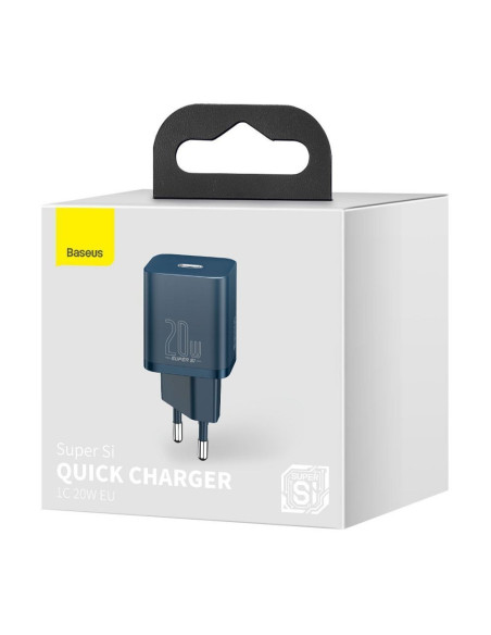 Chargeur secteur BASEUS Type C PD QC3.0 3A 20W CCSUP-B03/CCCJGCE bleu